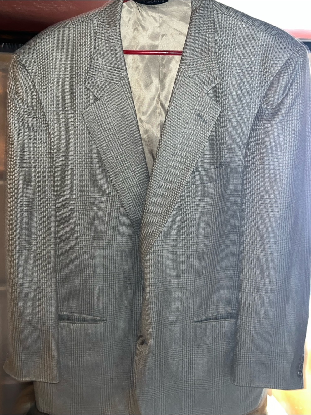 Men’s Burberrys’ 44R Jacket Fabric Loomed In Italy